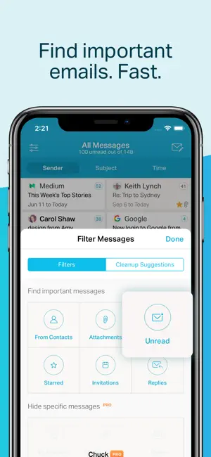 ‎Chuck – Smarter Email with AI App screenshot 1