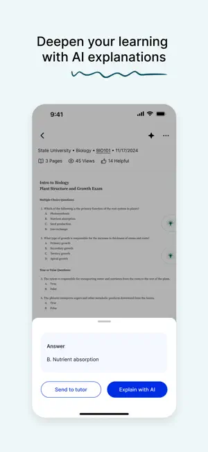 ‎Course Hero: AI Homework Help App screenshot 1