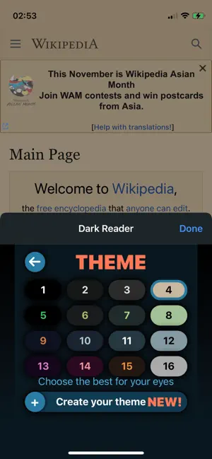 ‎Dark Reader for Safari App screenshot 1