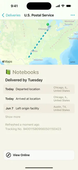 ‎Deliveries: a package tracker App screenshot 1