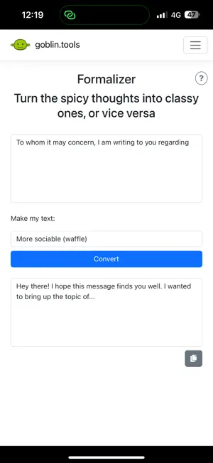 ‎Goblin Tools App screenshot 1