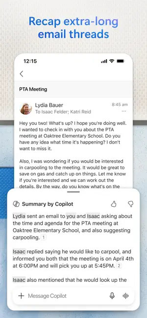 ‎Microsoft Outlook App screenshot 1
