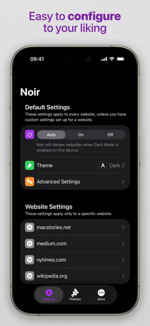 ‎Noir - Dark Mode for Safari App screenshot 1