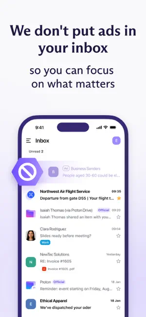 ‎Proton Mail - Encrypted Email App screenshot 1