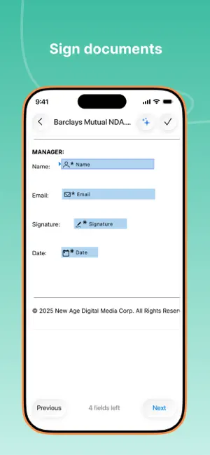 ‎Signeasy－Sign Documents App App screenshot 1