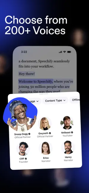 ‎Speechify – Text to Speech App screenshot 1