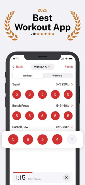 ‎StrongLifts Weight Lifting Log App screenshot 1