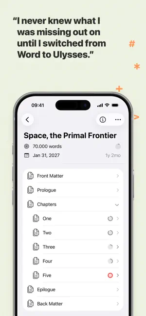 ‎Ulysses: Writing App App screenshot 1