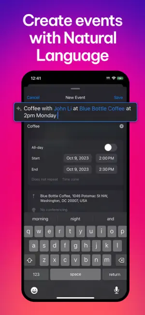 ‎Vimcal: Calendar and Schedule App screenshot 1