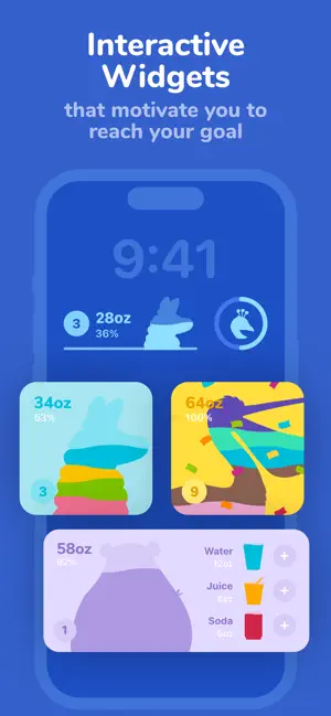 ‎Water tracker Waterllama App screenshot 1