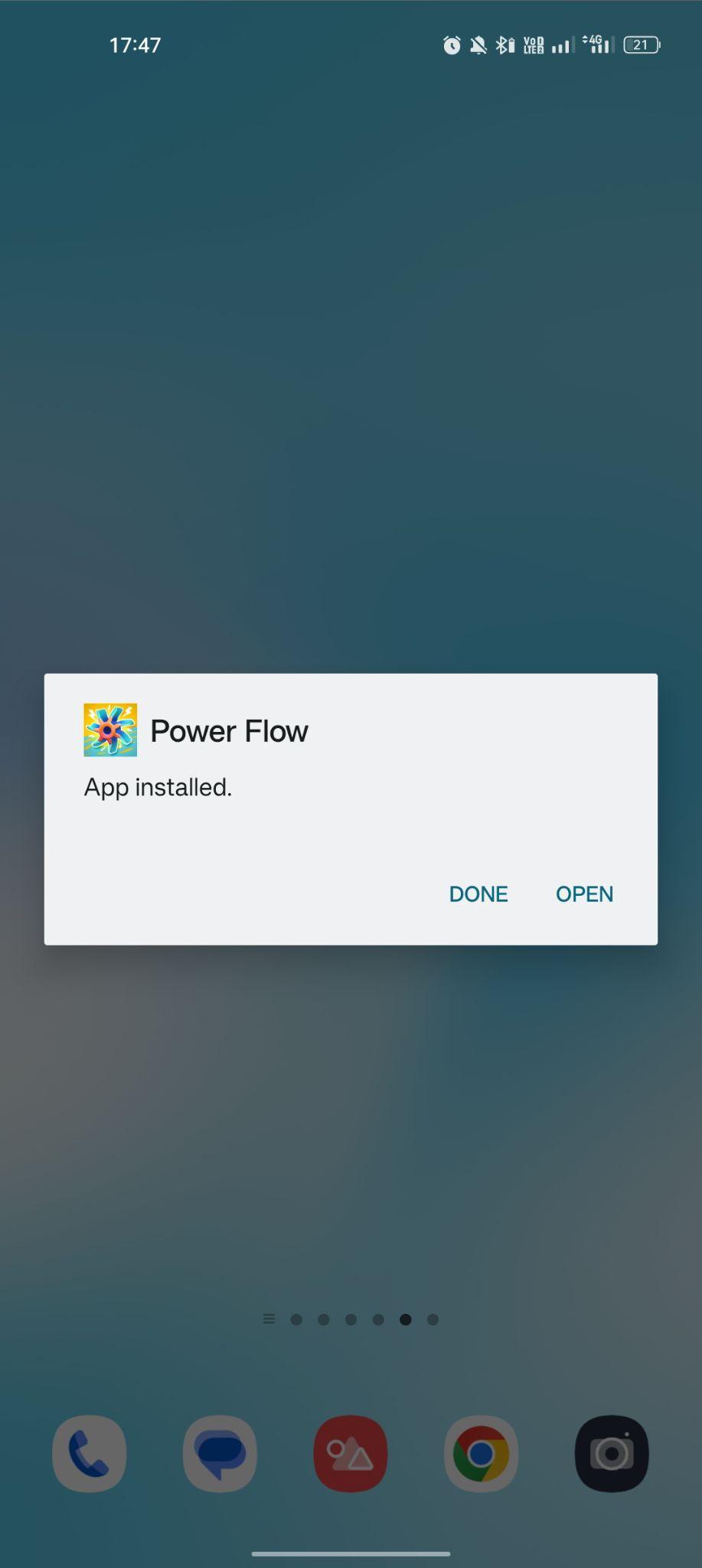 Power Flow apk installed