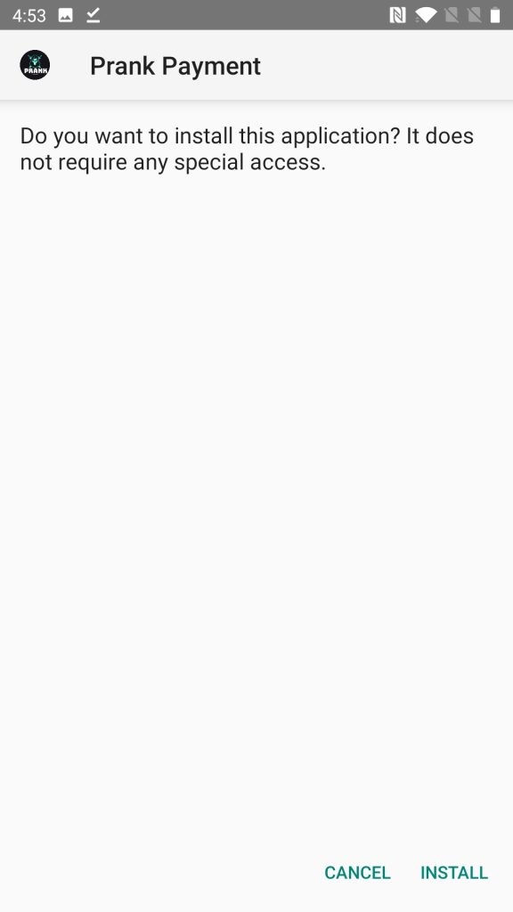 Prank Payment Install