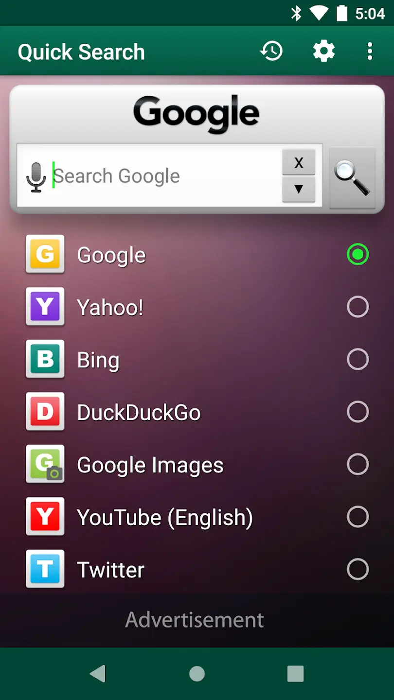 Quick Search Widget screenshot 1