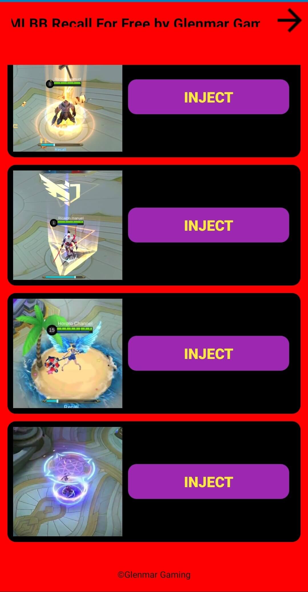 Recall Injector screenshot 1