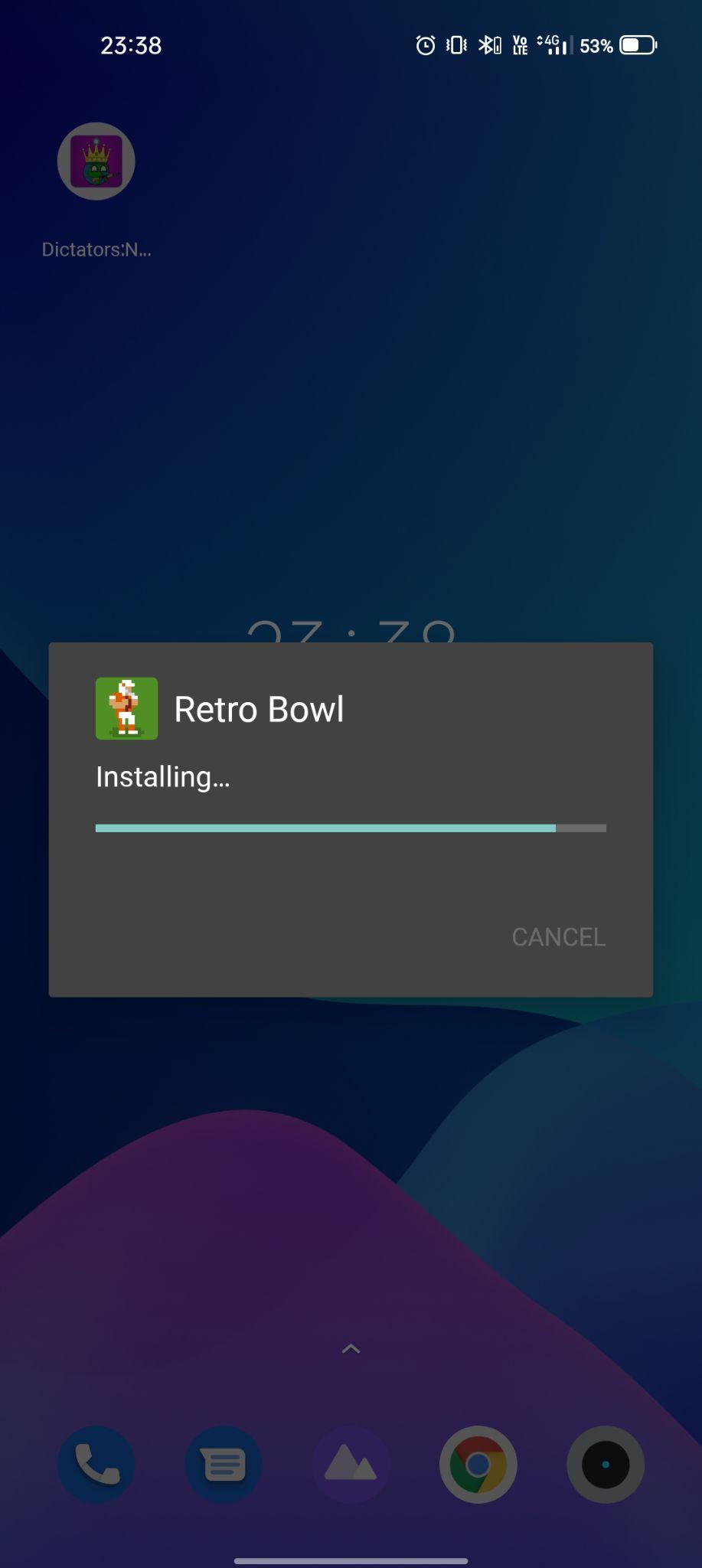 retro bowl mod apk installing