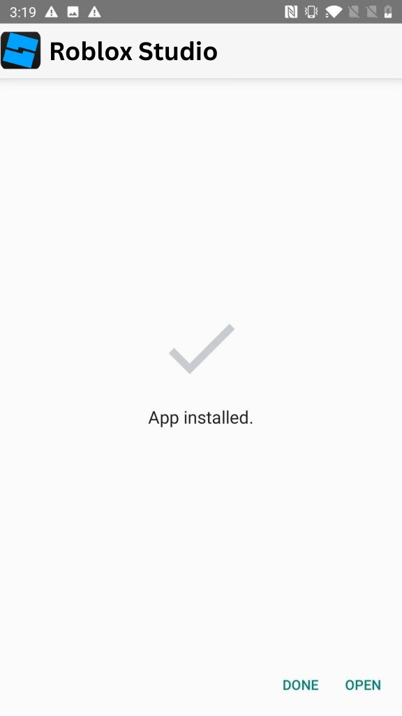 Roblox Studio App Installed