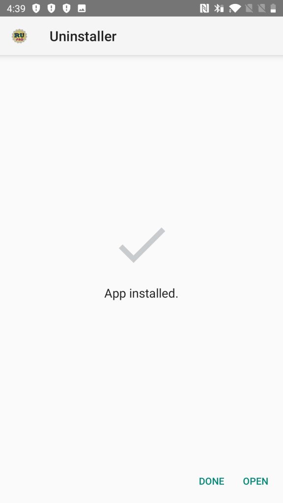 Root Uninstaller Installed
