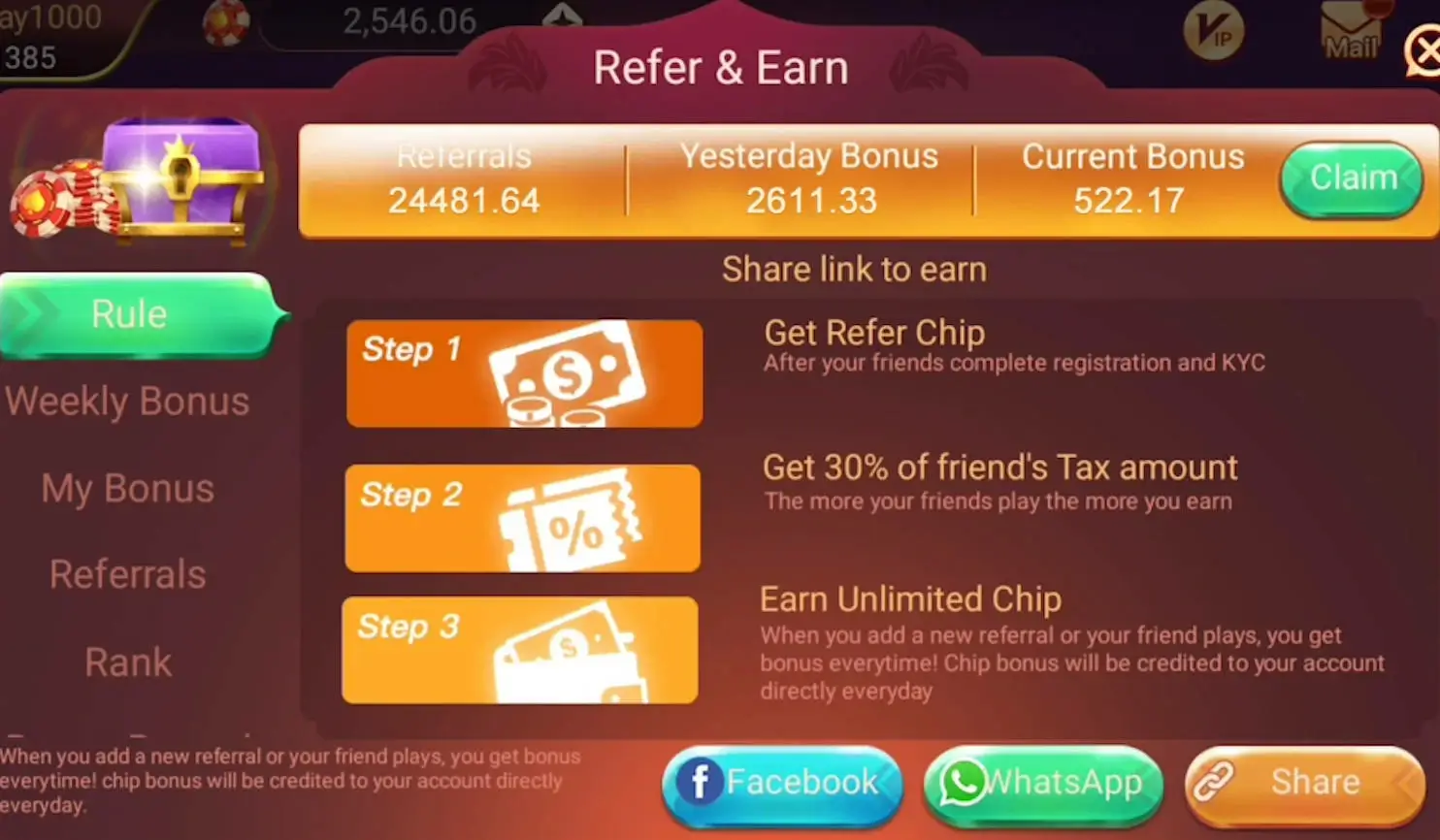 Rummy Golds screenshot 1