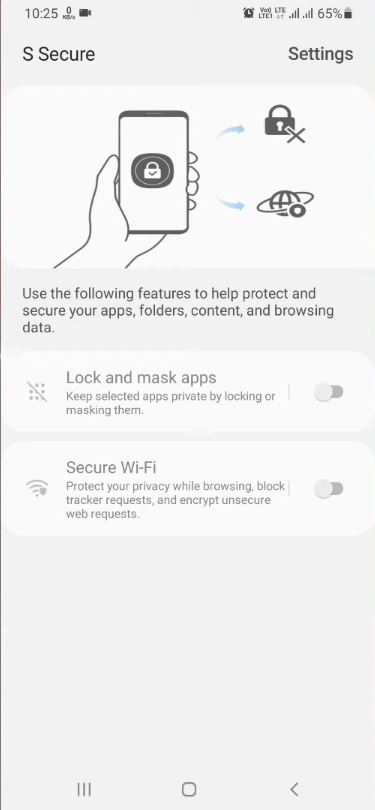 S Secure screenshot 1