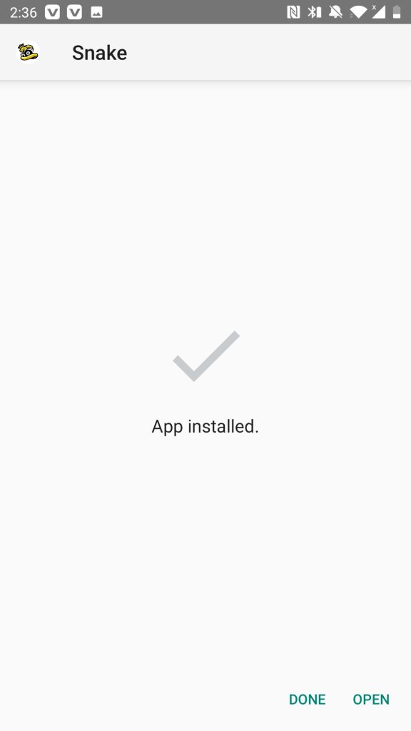 Snake 8 Ball Pool APK installed