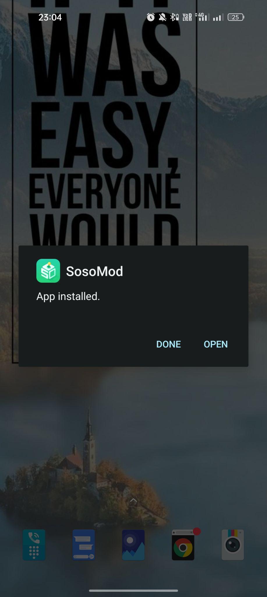 SosoMod apk installed