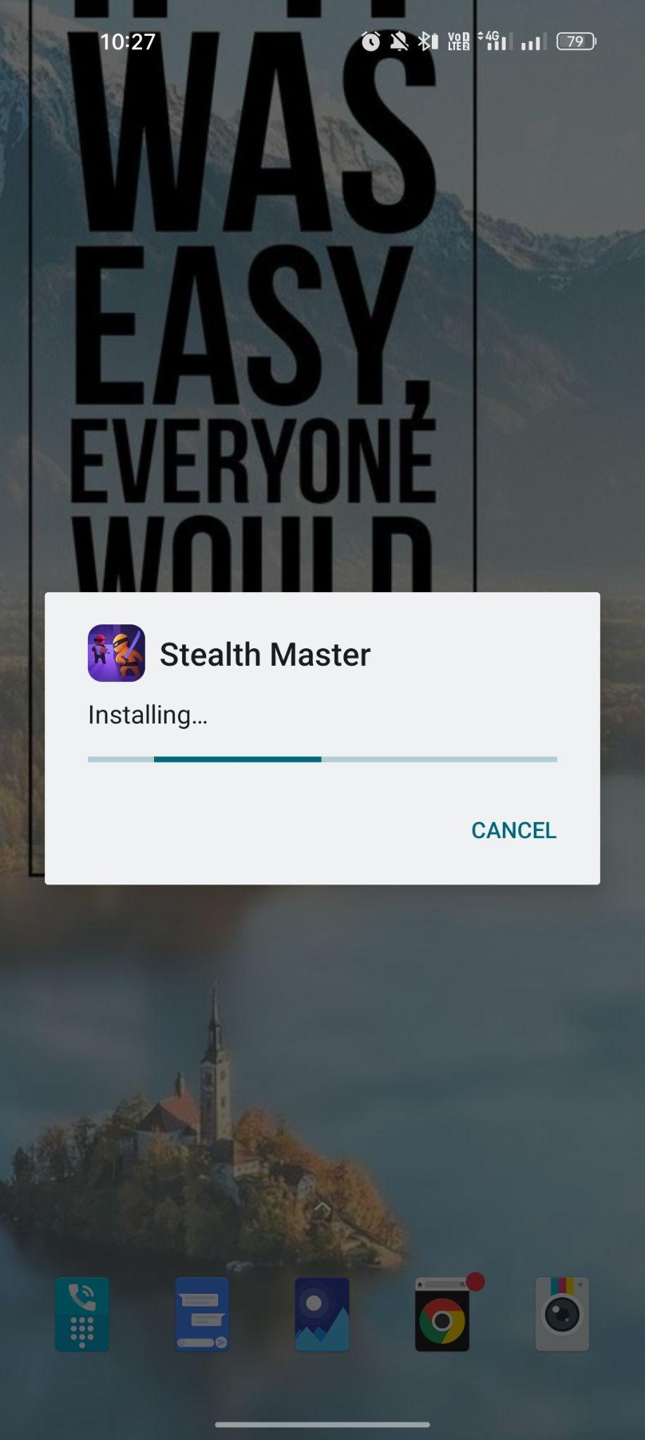 Stealth Master apk installing