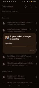 Supermarket Simulator 3D Store apk installing