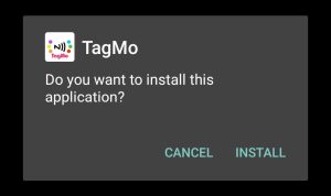 install TagMo App on your Android