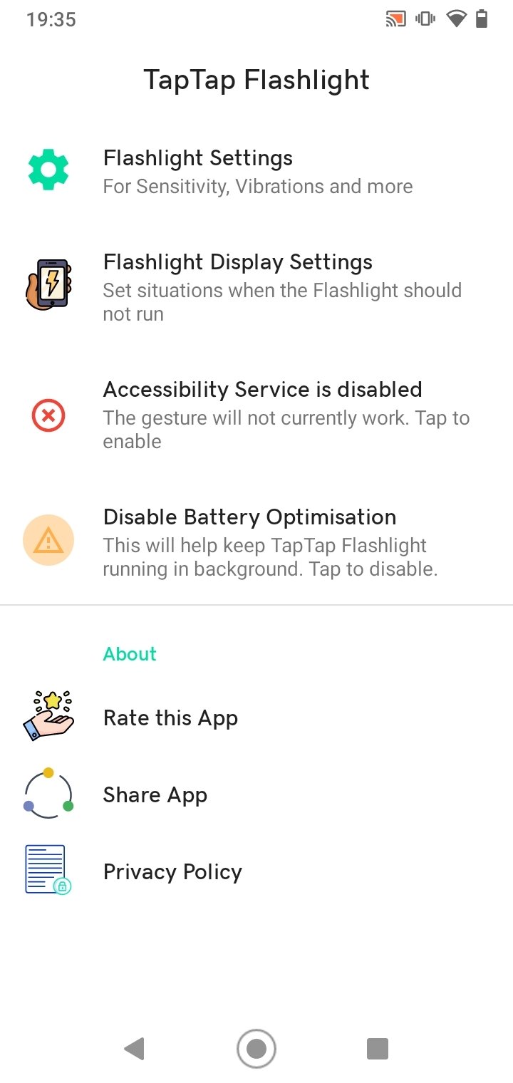 Tap Tap Flashlight screenshot 1
