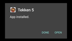tekken 5 apk installed