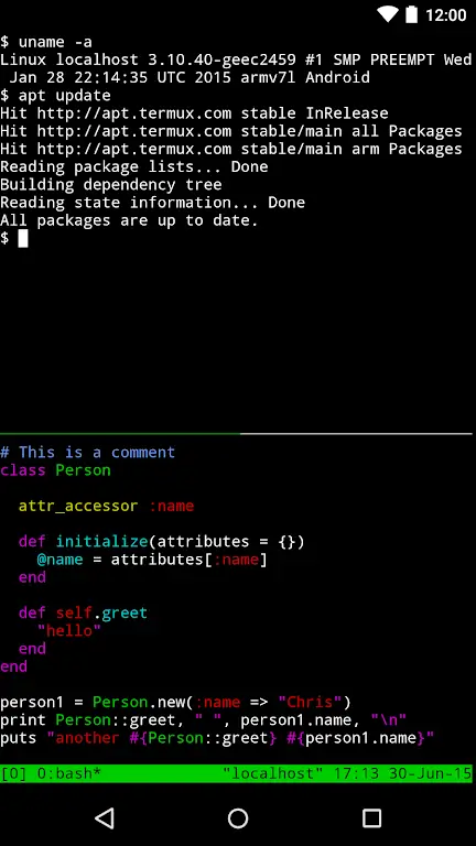 Termux screenshot 1