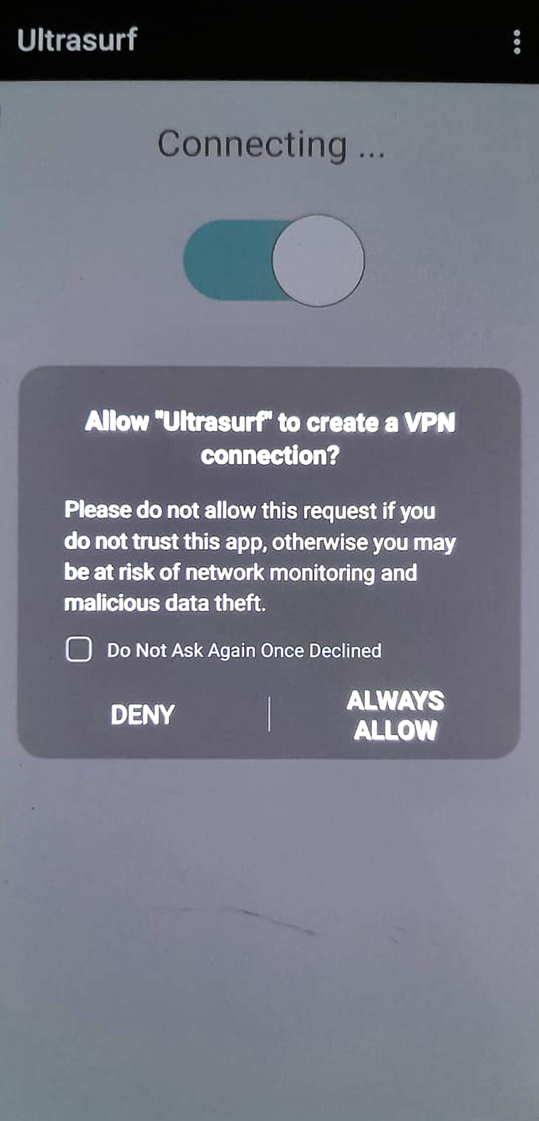 Ultrasurf screenshot 1