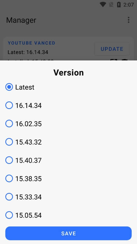 Vanced Manager screenshot 1