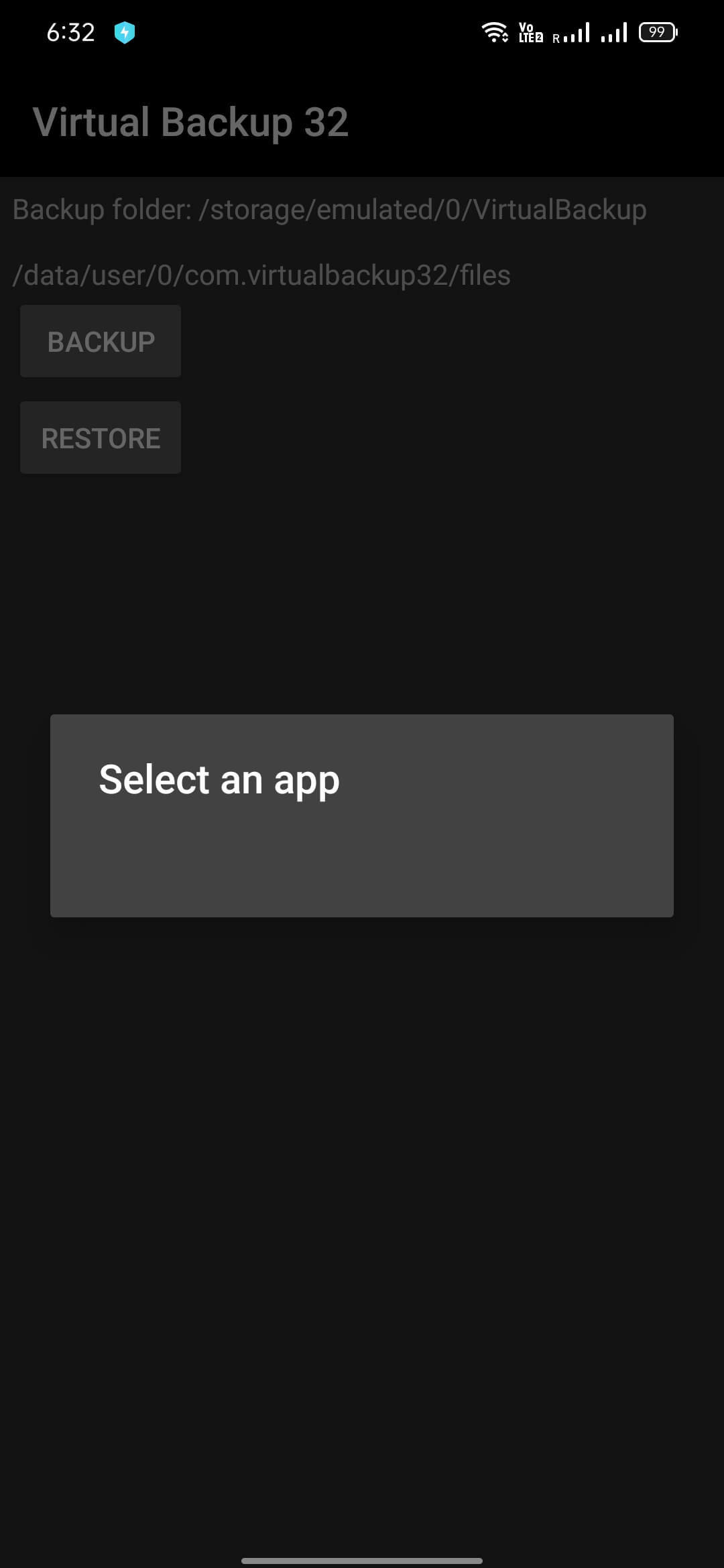 Virtual Backup screenshot 1