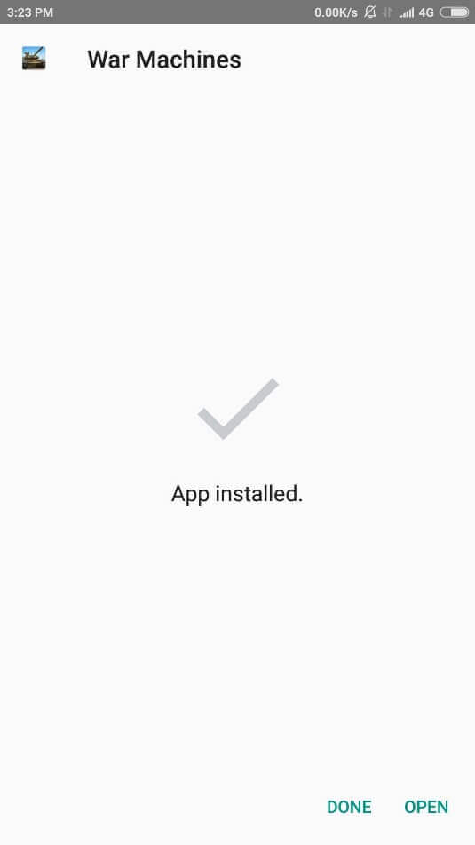 War Machines Mod Apk installed