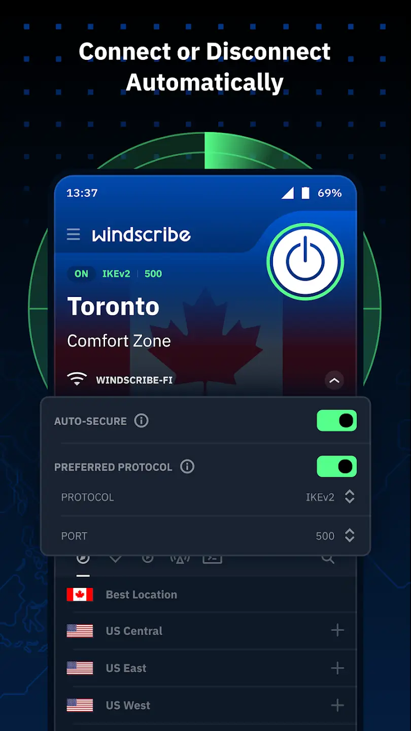 Windscribe screenshot 1