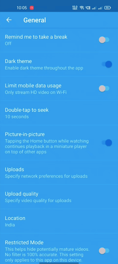 YouTube Blue screenshot 1