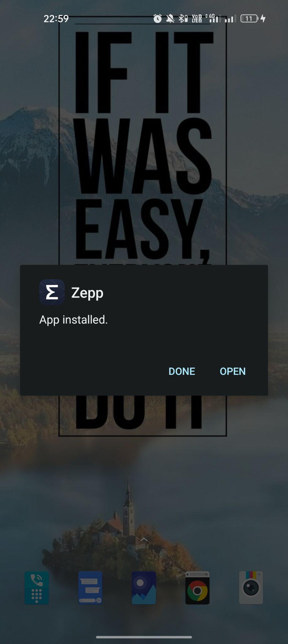 Zepp apk installed