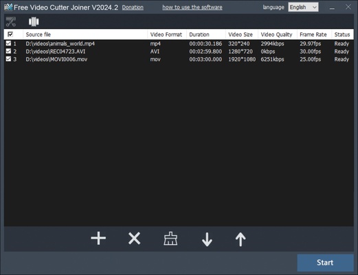 Free Video Cutter Joiner screenshot 1