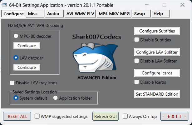 Shark007 Codecs screenshot 1