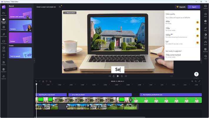 Clipchamp screenshot 1