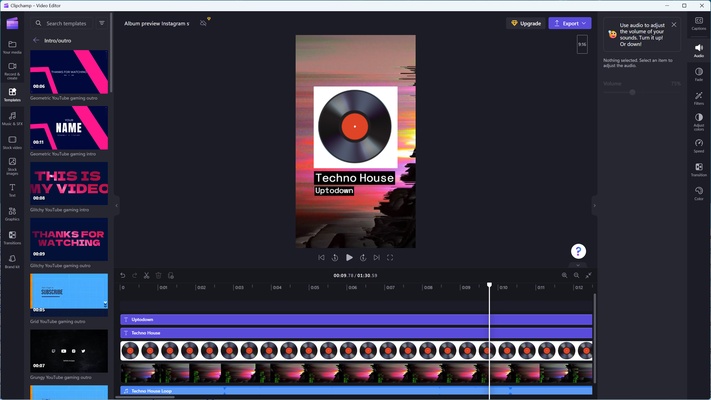 Clipchamp screenshot 1
