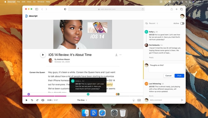 Descript screenshot 1