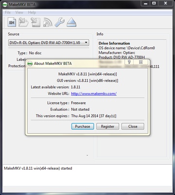 MakeMKV screenshot 1