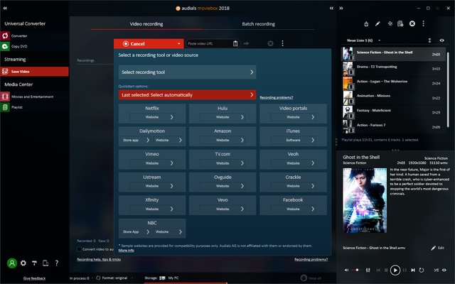 Audials Movie screenshot 1