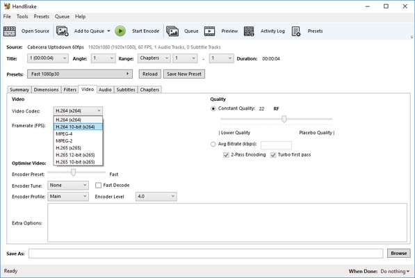 HandBrake screenshot 1