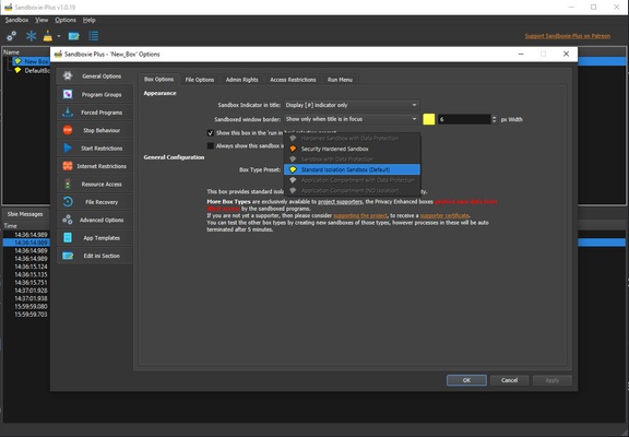 Sandboxie Plus screenshot 1