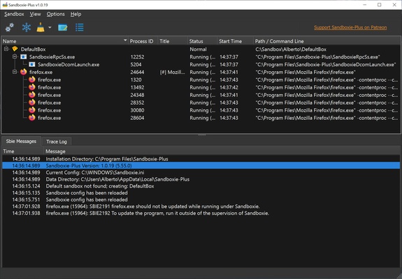 Sandboxie Plus screenshot 1