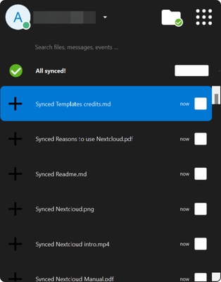 Nextcloud screenshot 1