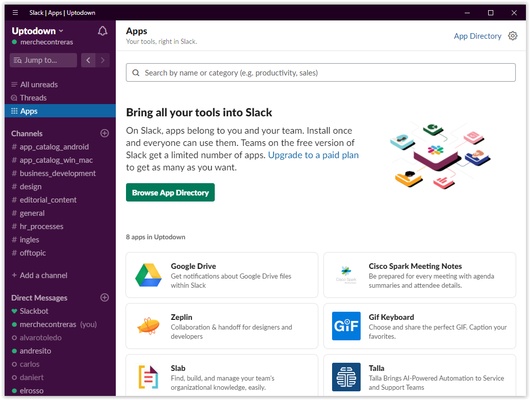 Slack screenshot 1